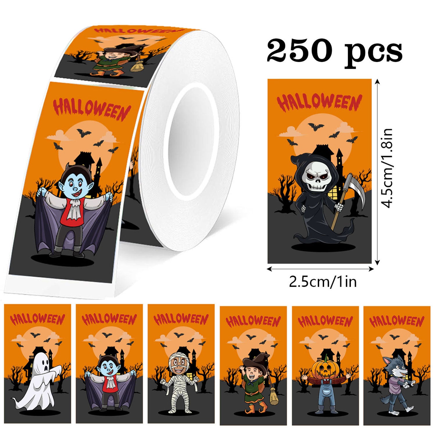 Halloween Graffiti Stickers In Festival Style Made Of Durable PVC Self-Adhesive Material For Creative Decoration