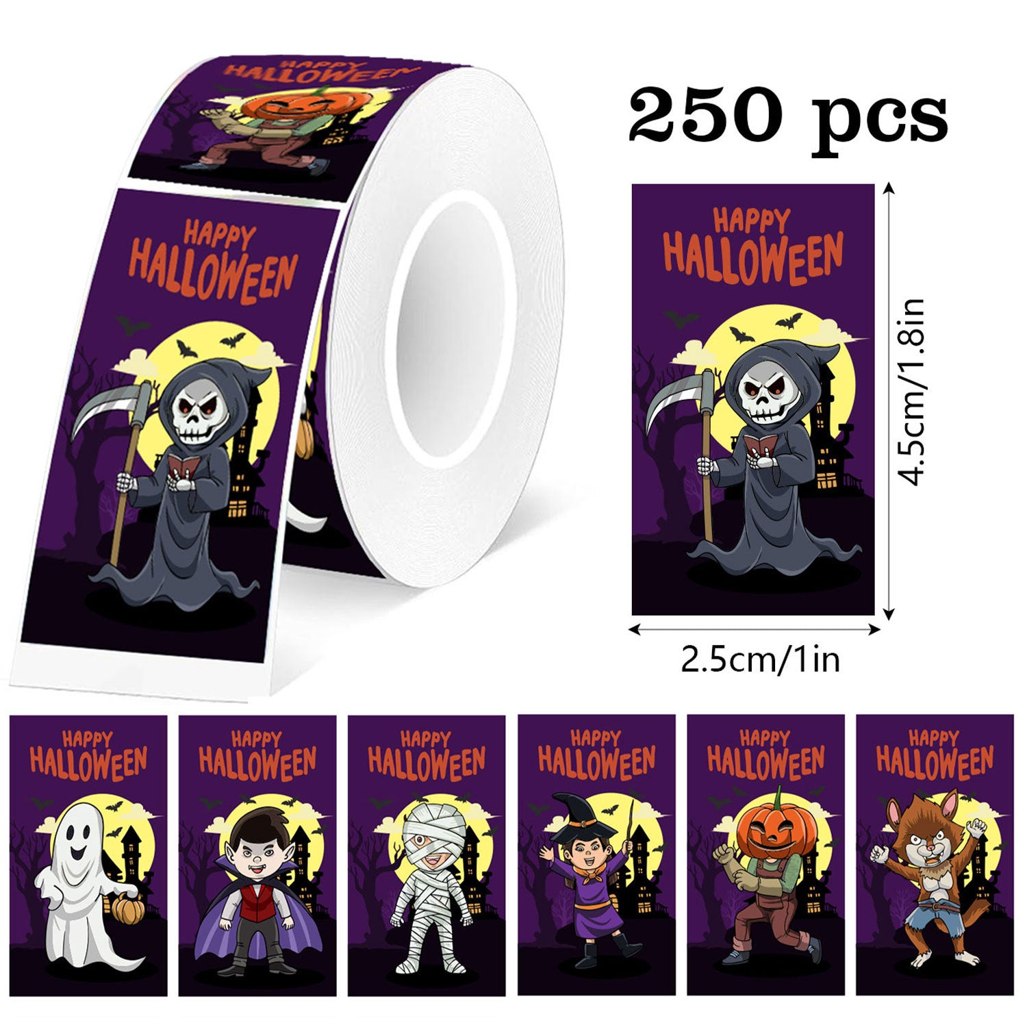 Halloween Graffiti Stickers In Festival Style Made Of Durable PVC Self-Adhesive Material For Creative Decoration