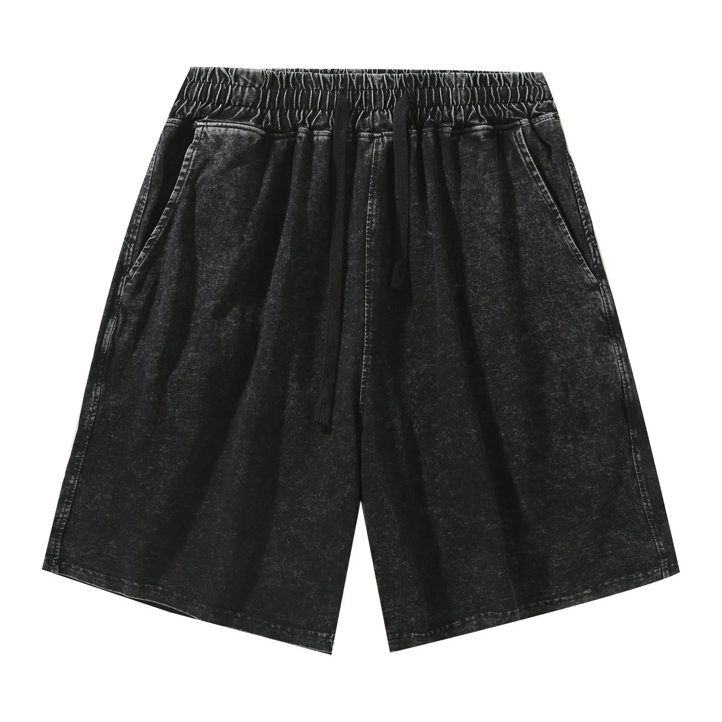 Men's Retro Baggy Shorts In Cotton With Washed Craftsmanship For Daily Casual Wear