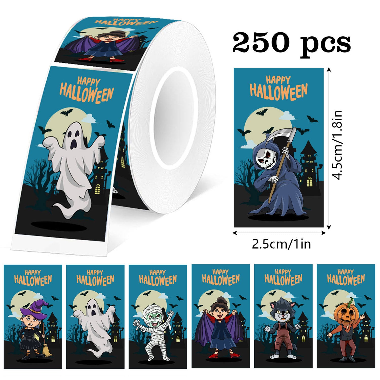 Halloween Graffiti Stickers In Festival Style Made Of Durable PVC Self-Adhesive Material For Creative Decoration