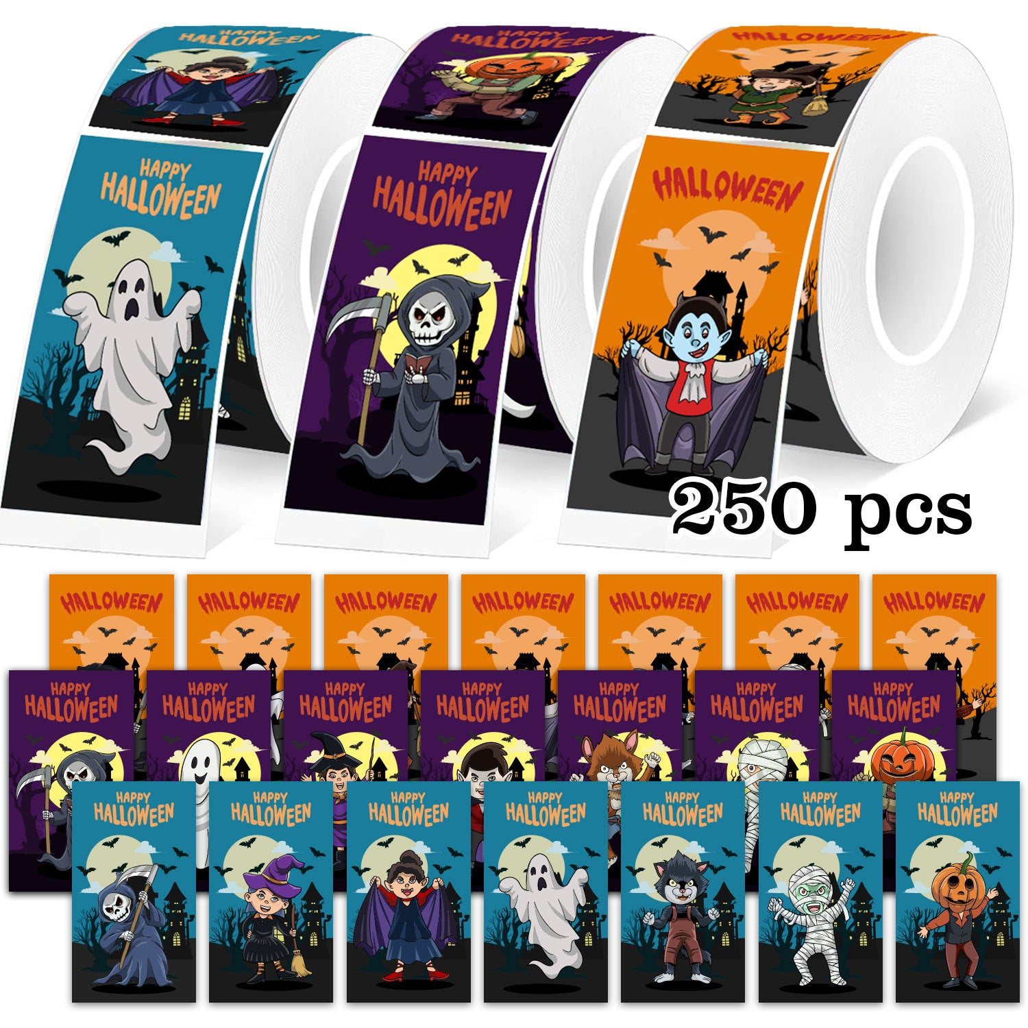 Halloween Graffiti Stickers In Festival Style Made Of Durable PVC Self-Adhesive Material For Creative Decoration