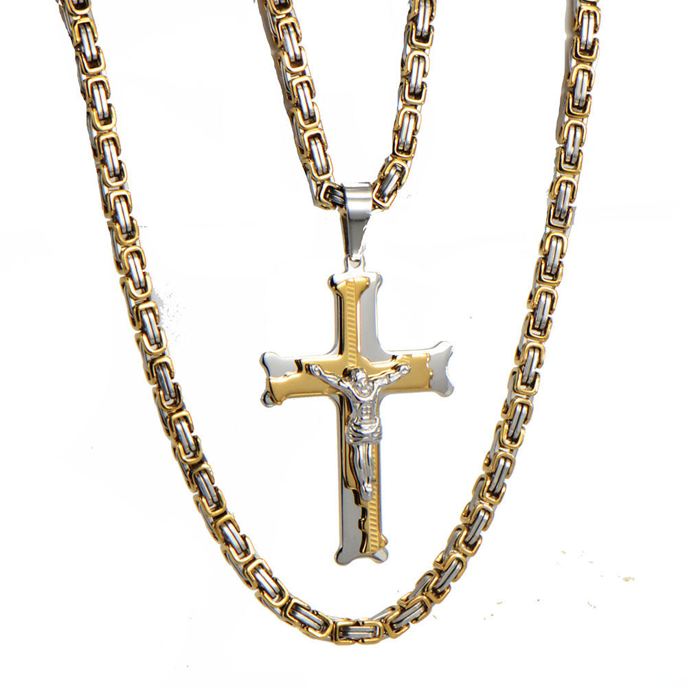New Style Men's Cross Pendant In 304 Stainless Steel, Durable And Stylish Jewelry