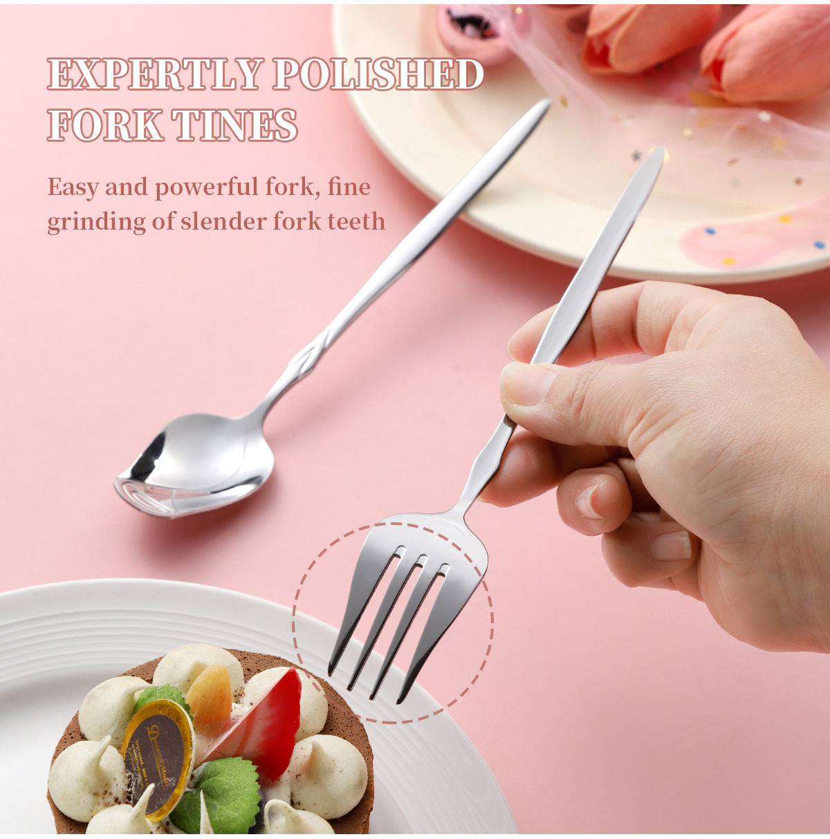 Cute Solid Color Spoon For Kitchen And Dining, Perfect For Western Tableware