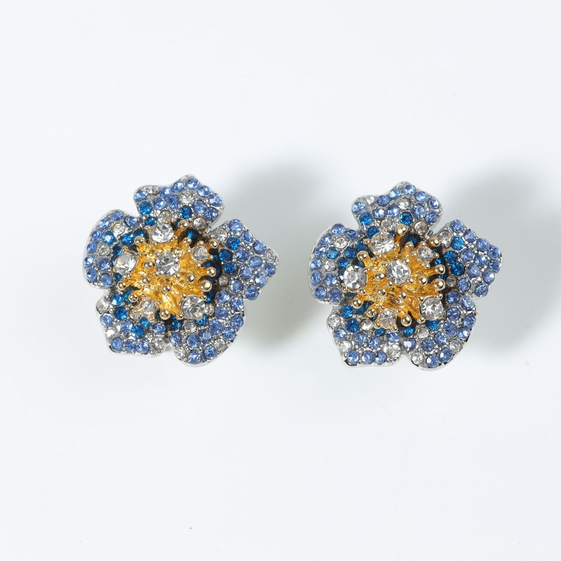 Butterfly Enamel Stud Earrings For Women With 925 Sterling Silver Posts And Electroplated Copper Alloy Featuring Rhinestone Inlay
