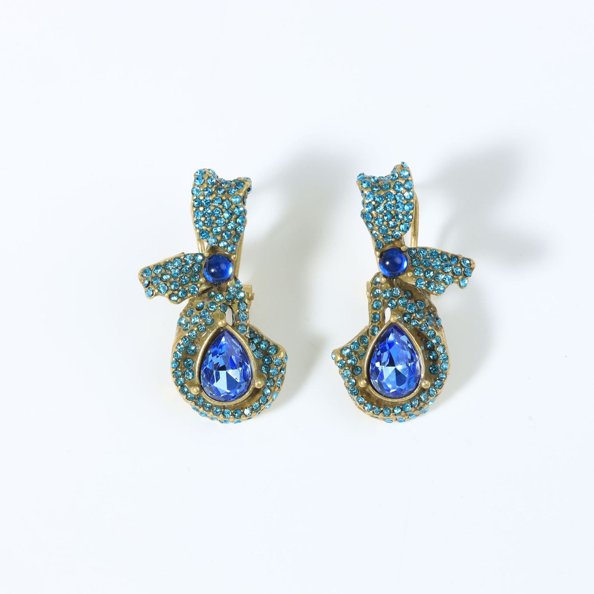 Butterfly Enamel Stud Earrings For Women With 925 Sterling Silver Posts And Electroplated Copper Alloy Featuring Rhinestone Inlay