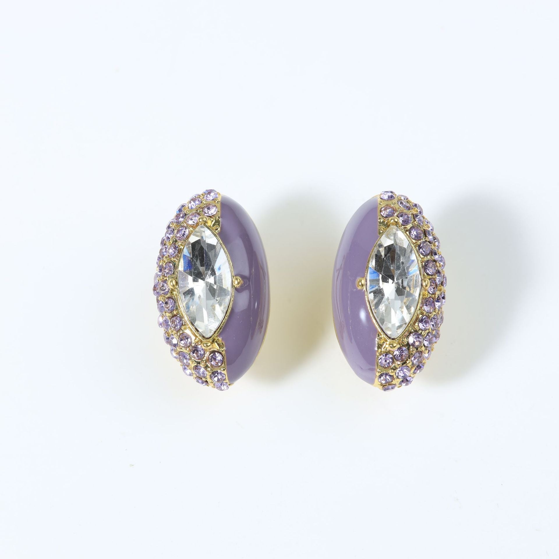Butterfly Enamel Stud Earrings For Women With 925 Sterling Silver Posts And Electroplated Copper Alloy Featuring Rhinestone Inlay