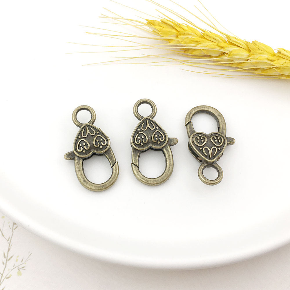 Heart Shape Alloy Jewelry Accessory With Electroplated Finish And Gold Lobster Trigger Clasp Closure In Sweet Style