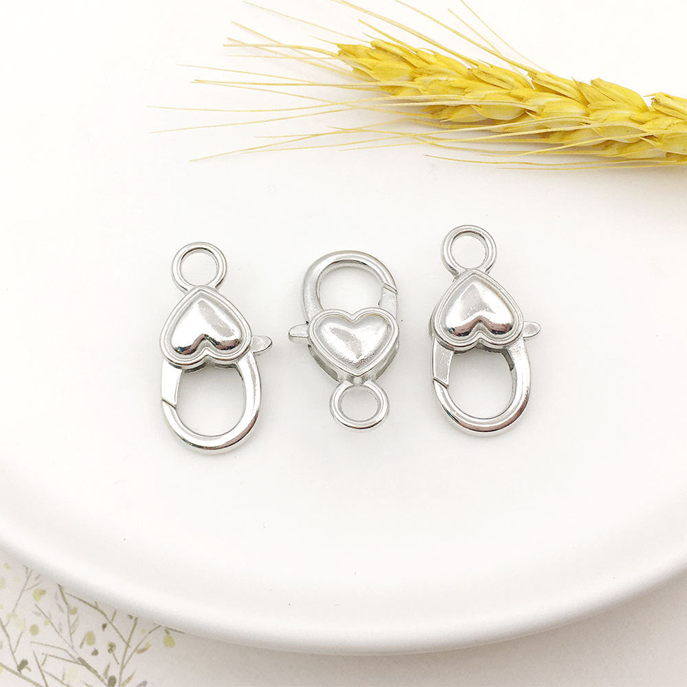 Heart Shape Alloy Jewelry Accessory With Electroplated Finish And Gold Lobster Trigger Clasp Closure In Sweet Style
