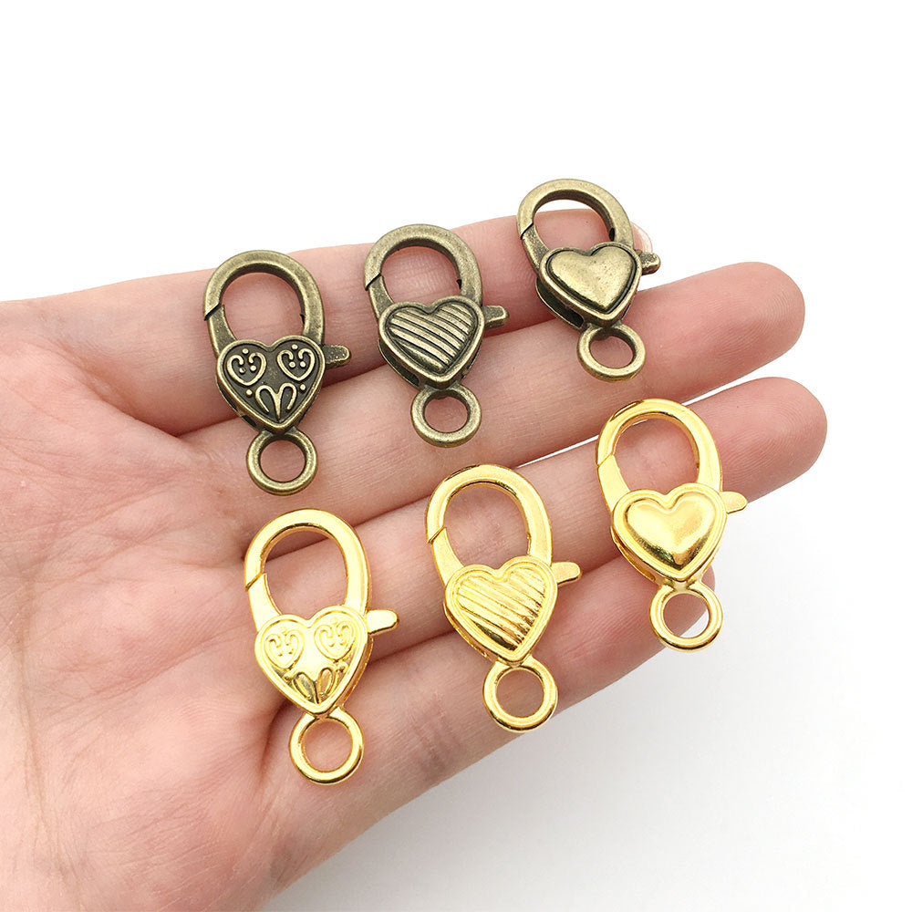 Heart Shape Alloy Jewelry Accessory With Electroplated Finish And Gold Lobster Trigger Clasp Closure In Sweet Style