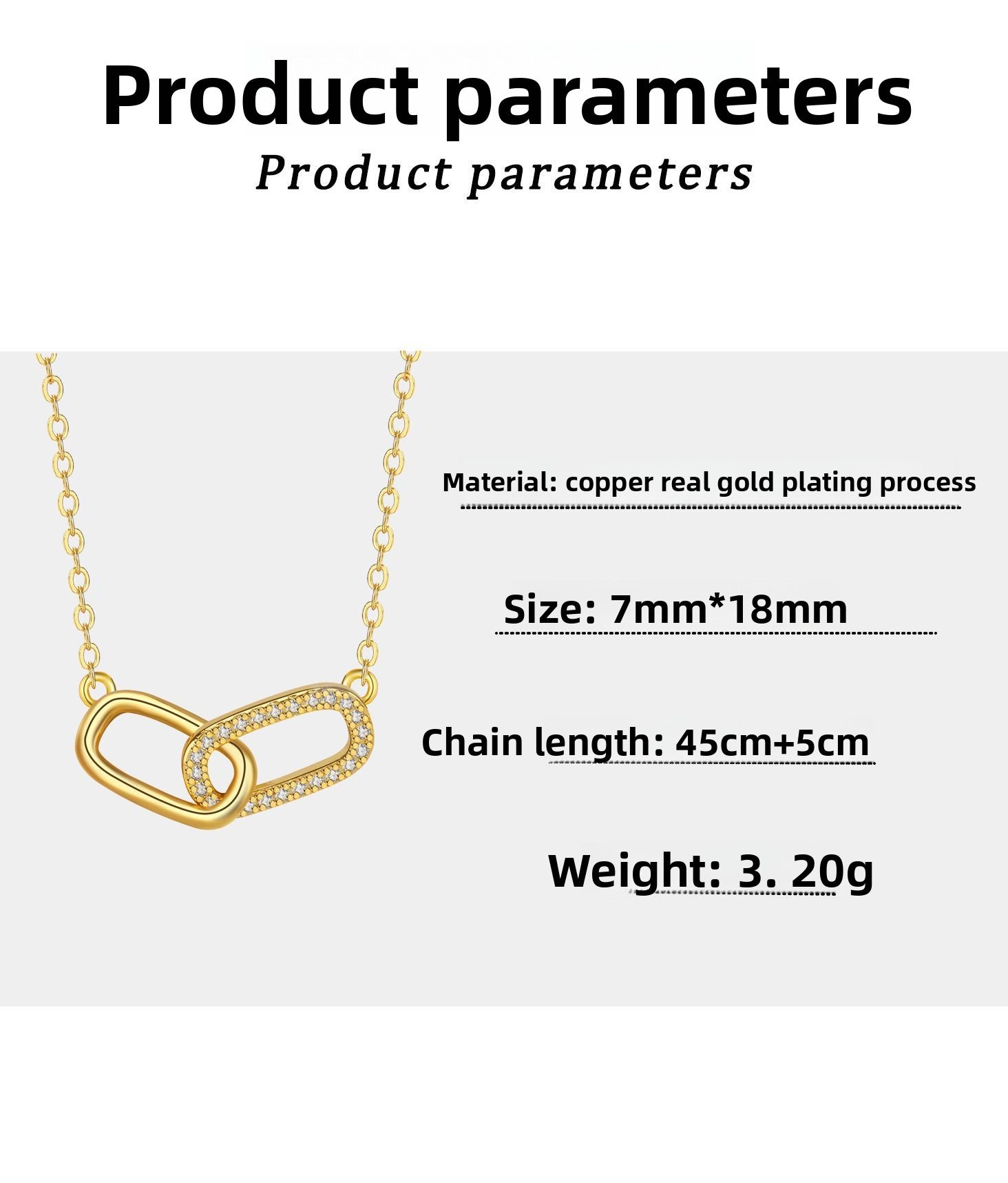 Gold Paper Clip Choker Necklace For Women In Simple Style With Copper And Rhinestones Featuring Paperclip Chain