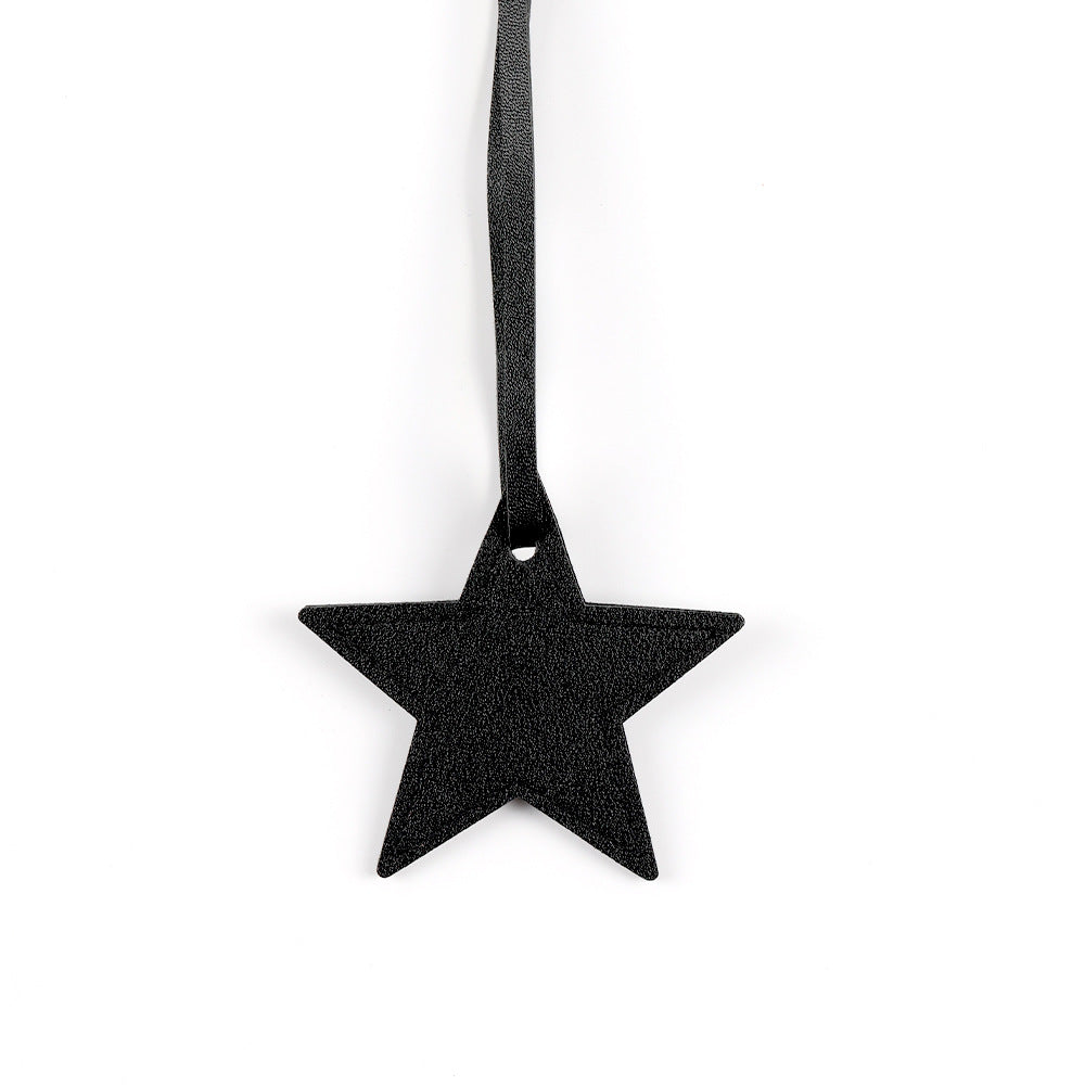 Handmade PU Pentagram Pendant In White, Simple Style Jewelry Accessory