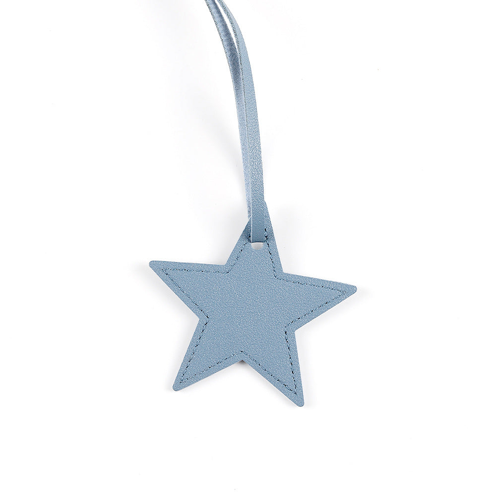 Handmade PU Pentagram Pendant In White, Simple Style Jewelry Accessory