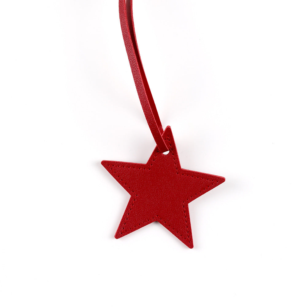 Handmade PU Pentagram Pendant In White, Simple Style Jewelry Accessory