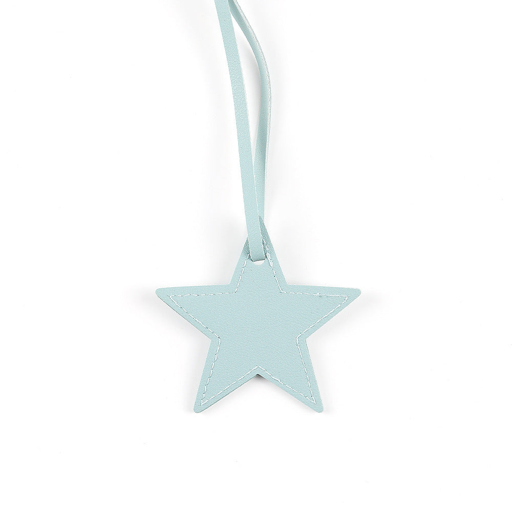 Handmade PU Pentagram Pendant In White, Simple Style Jewelry Accessory