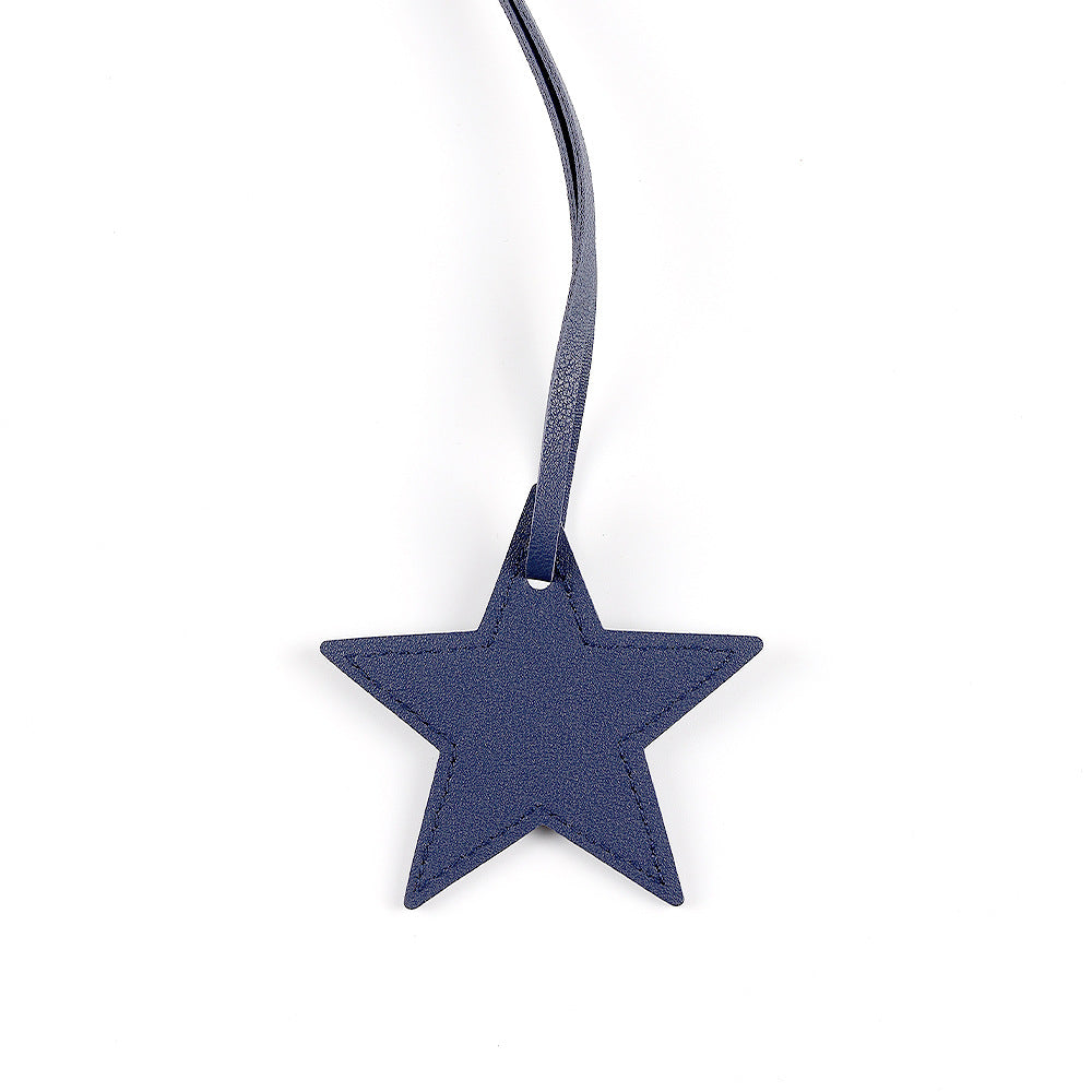 Handmade PU Pentagram Pendant In White, Simple Style Jewelry Accessory