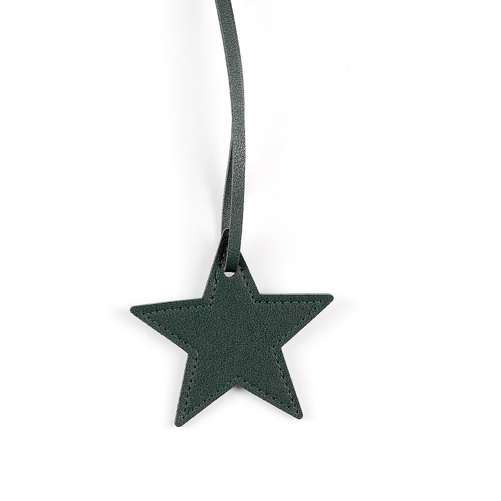 Handmade PU Pentagram Pendant In White, Simple Style Jewelry Accessory