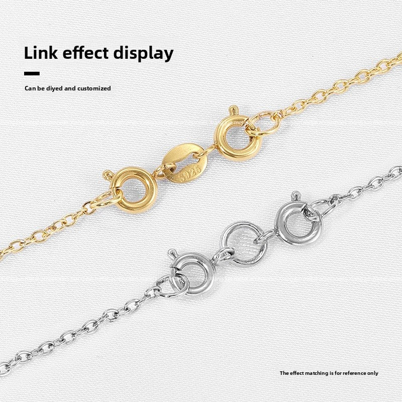 Electroplated Titanium Steel Jewelry Buckle With Double Ring Pattern, Spring Ring Clasp, 18K Gold Plated, 5mm Diameter, 1 PCS