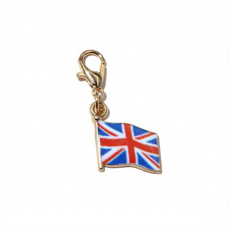 French Style National Flag Pendant With Enamel, Alloy Material, Lobster Clasp, Football World Cup Jewelry