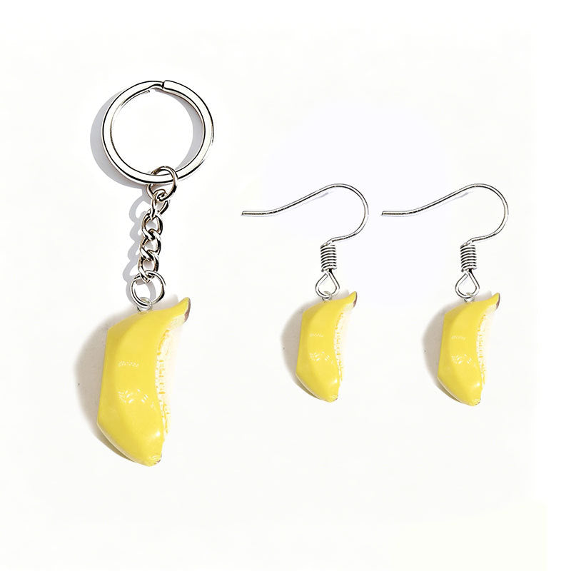 Banana Resin Pendant Featuring Epoxy Craftsmanship For Jewelry Accessories