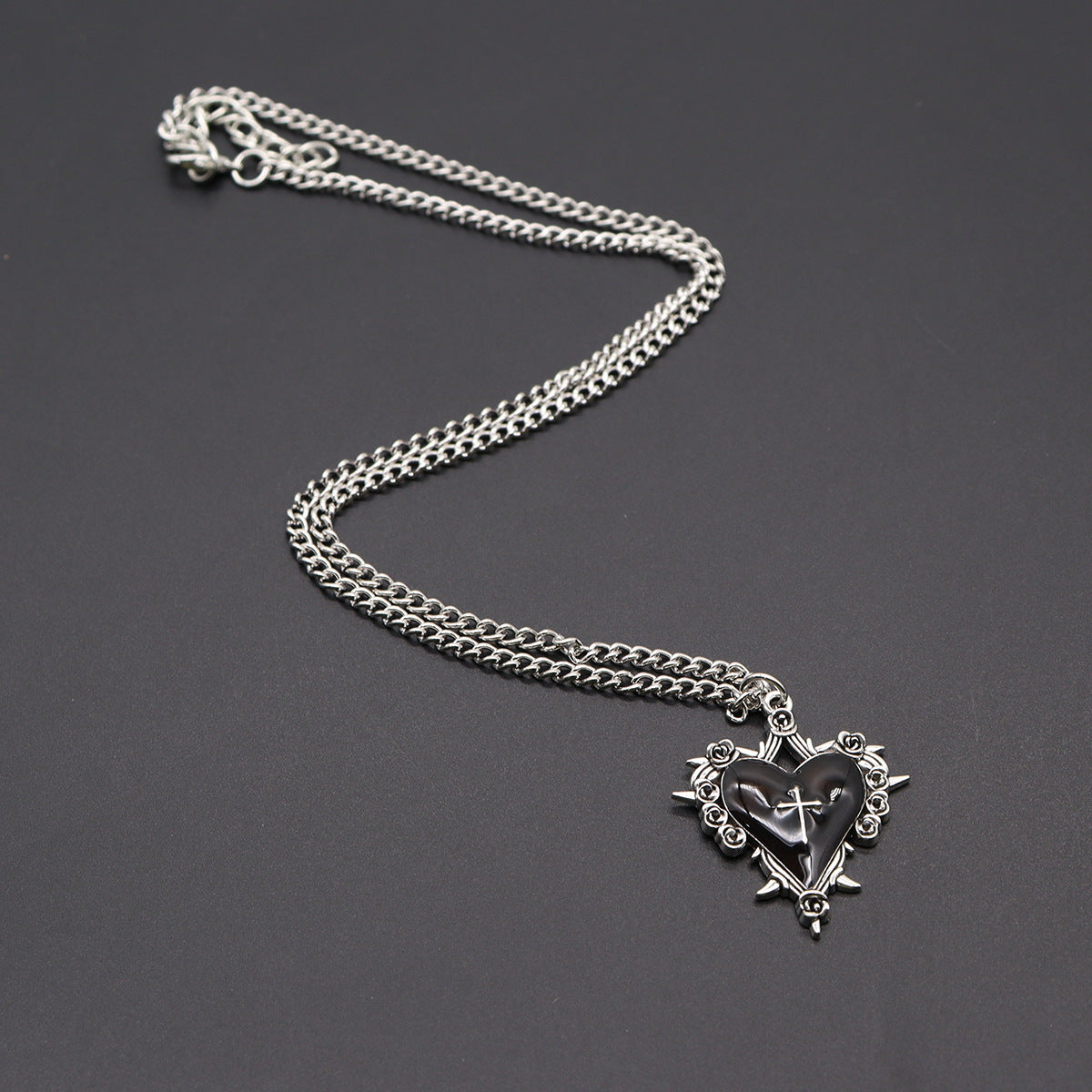 Handmade Halloween Cross Key Chain In Alloy Featuring Punk Style Design