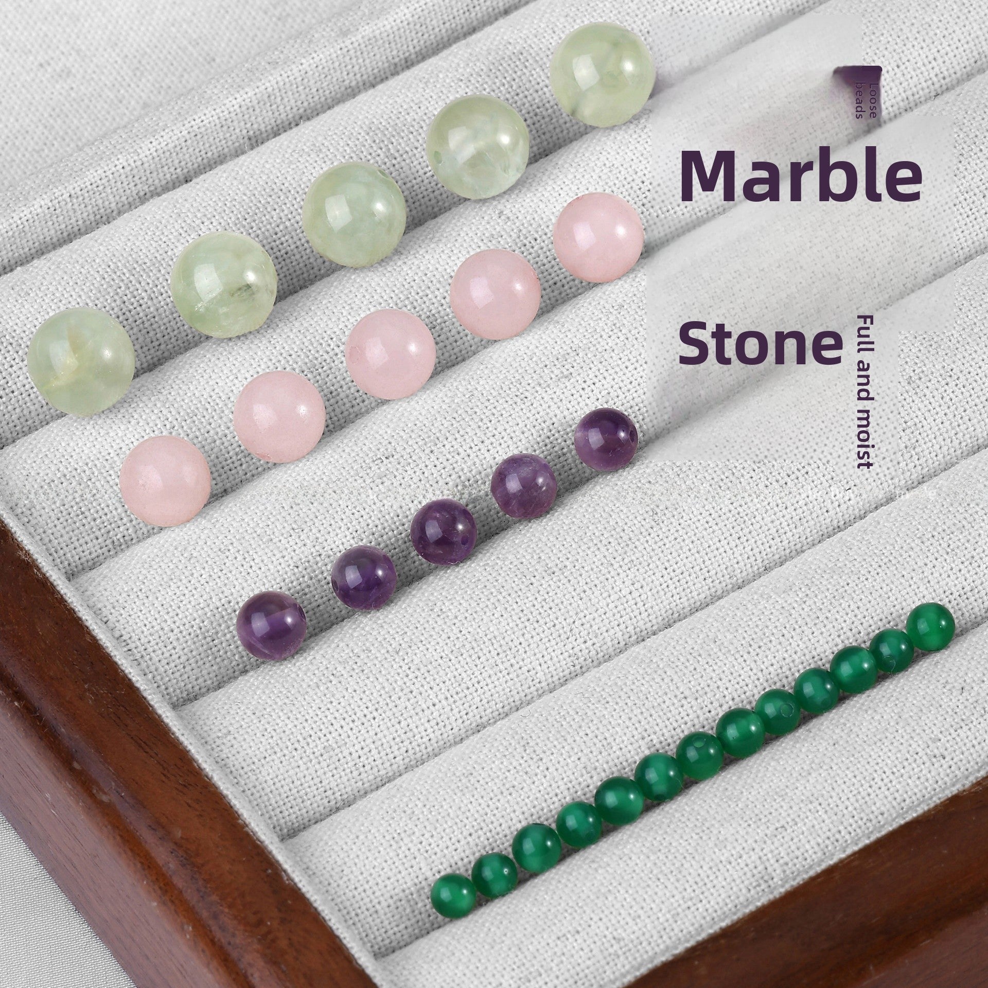 Handmade Agate Beads For Jewelry Making, Diameter 4mm, 5 PCS Package, Green, Original Design Accessories