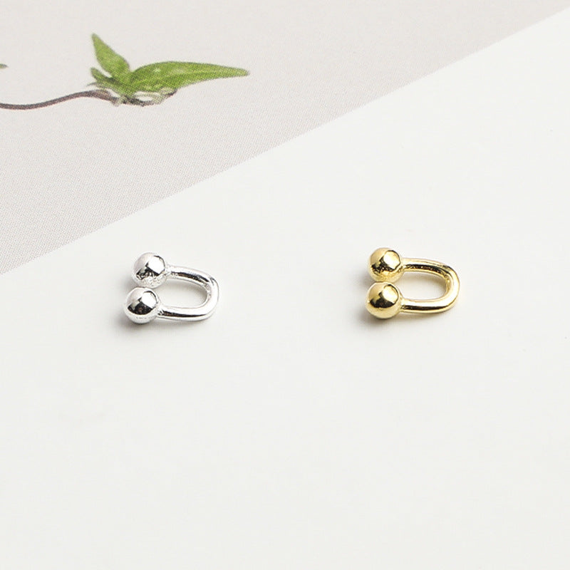 Handmade Polished 925 Sterling Silver Horseshoe Spacer Bars For DIY Jewelry