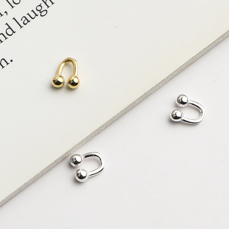 Handmade Polished 925 Sterling Silver Horseshoe Spacer Bars For DIY Jewelry