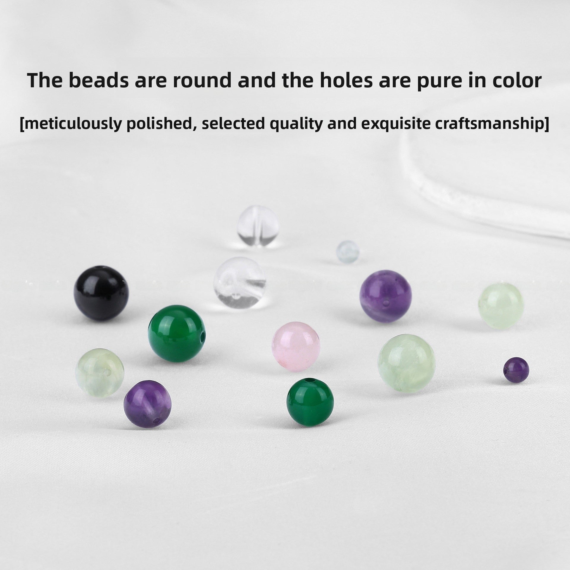Handmade Agate Beads For Jewelry Making, Diameter 4mm, 5 PCS Package, Green, Original Design Accessories