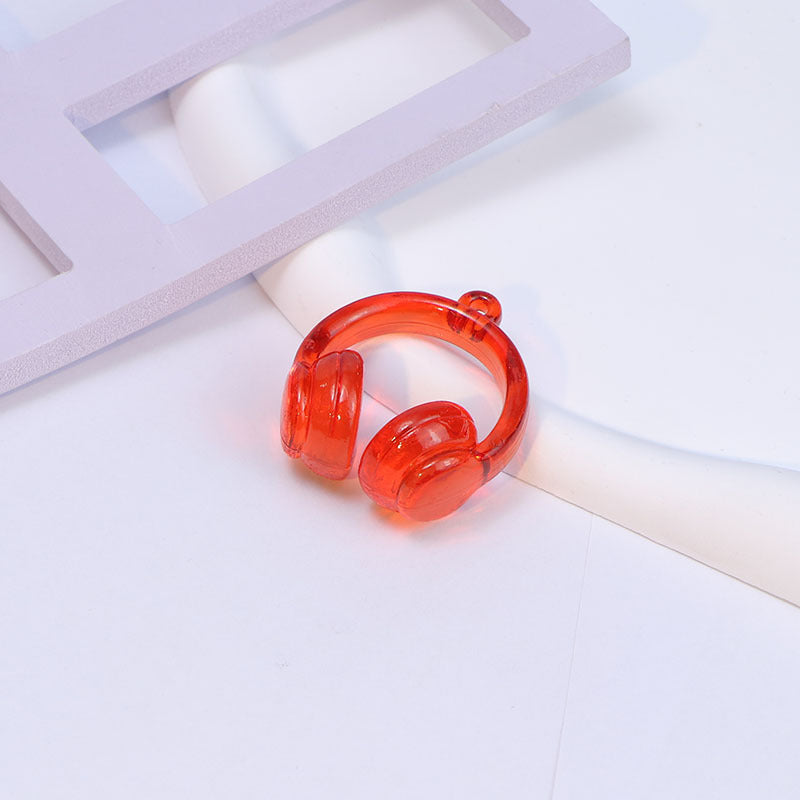 Acrylic Pendant With Electroplated Finish In Red, Jewelry Accessory