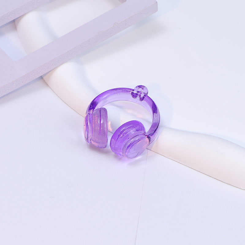 Acrylic Pendant With Electroplated Finish In Red, Jewelry Accessory