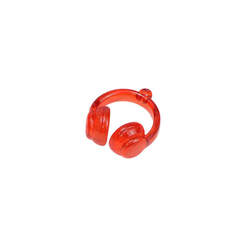 Acrylic Pendant With Electroplated Finish In Red, Jewelry Accessory