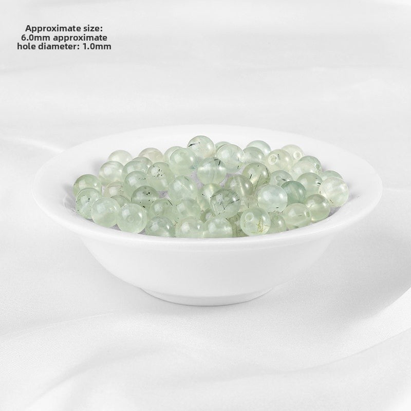 Handmade Agate Beads For Jewelry Making, Diameter 4mm, 5 PCS Package, Green, Original Design Accessories