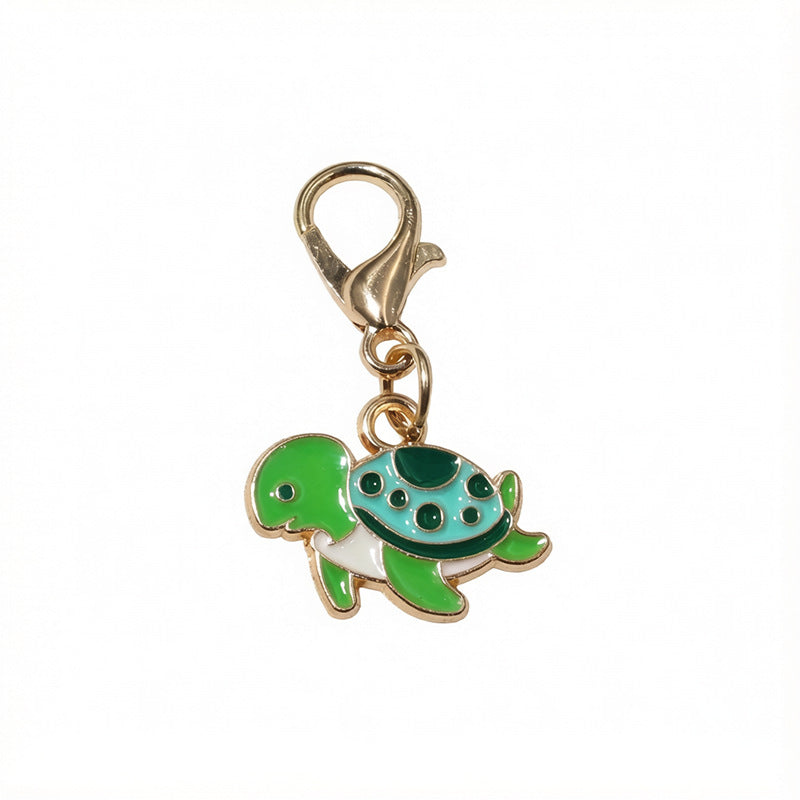 French Style Tortoise Pendant With Enamel Craft, Zinc Material, And Lobster Trigger Clasp Closure