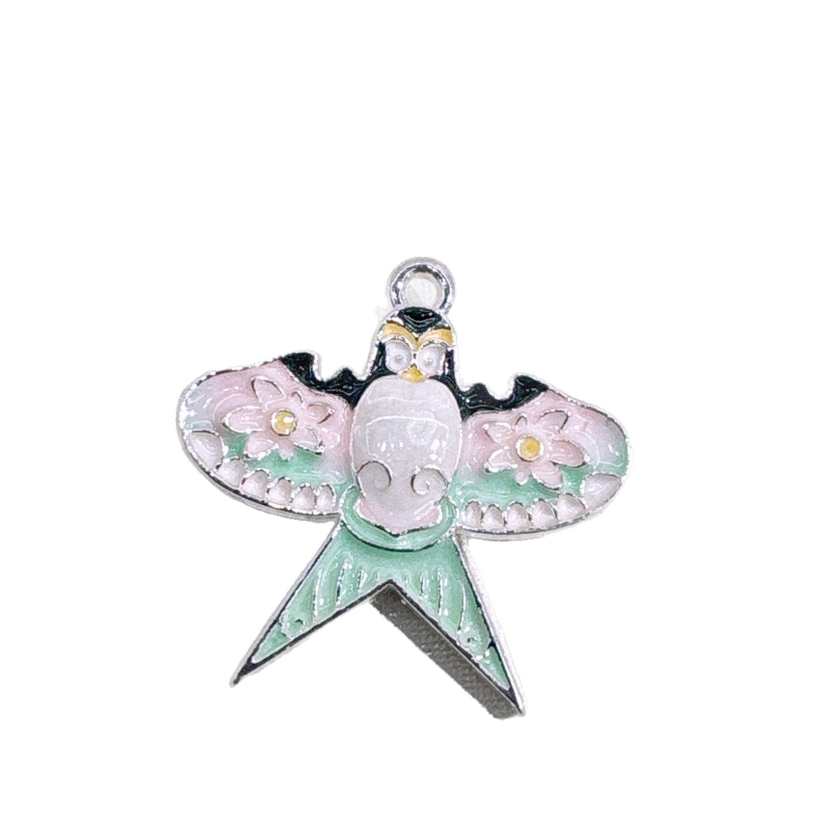 Bird Pendant Jewelry Accessory In Alloy Featuring Enamel Craftsmanship With Chinoiserie Style In Colour