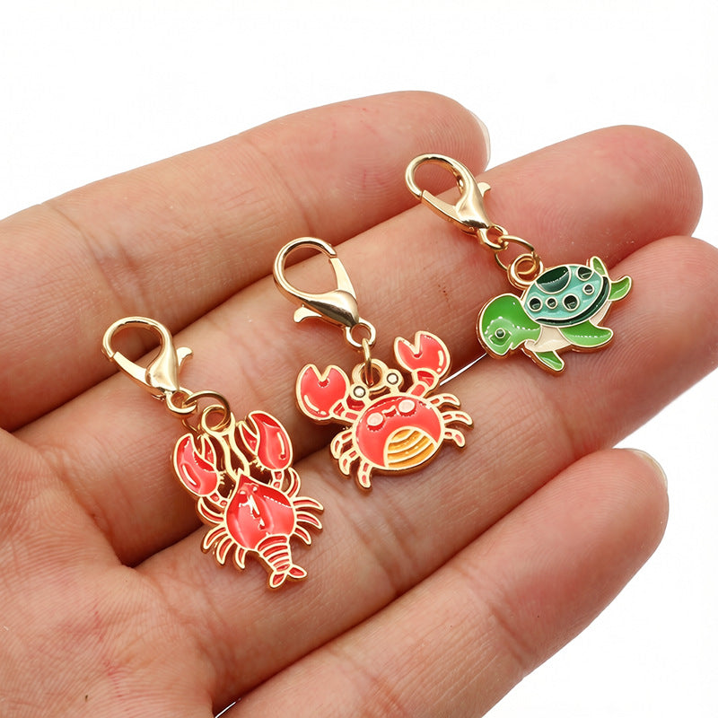 French Style Tortoise Pendant With Enamel Craft, Zinc Material, And Lobster Trigger Clasp Closure