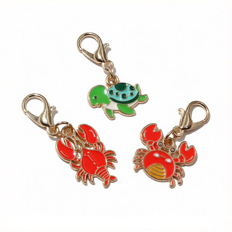 French Style Tortoise Pendant With Enamel Craft, Zinc Material, And Lobster Trigger Clasp Closure