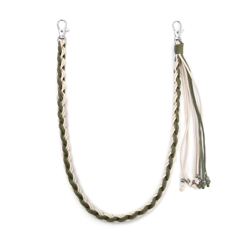 New Style Adult Waist Chain With Double Ring Buckle In Zinc Alloy Featuring Smooth Wax Line Material
