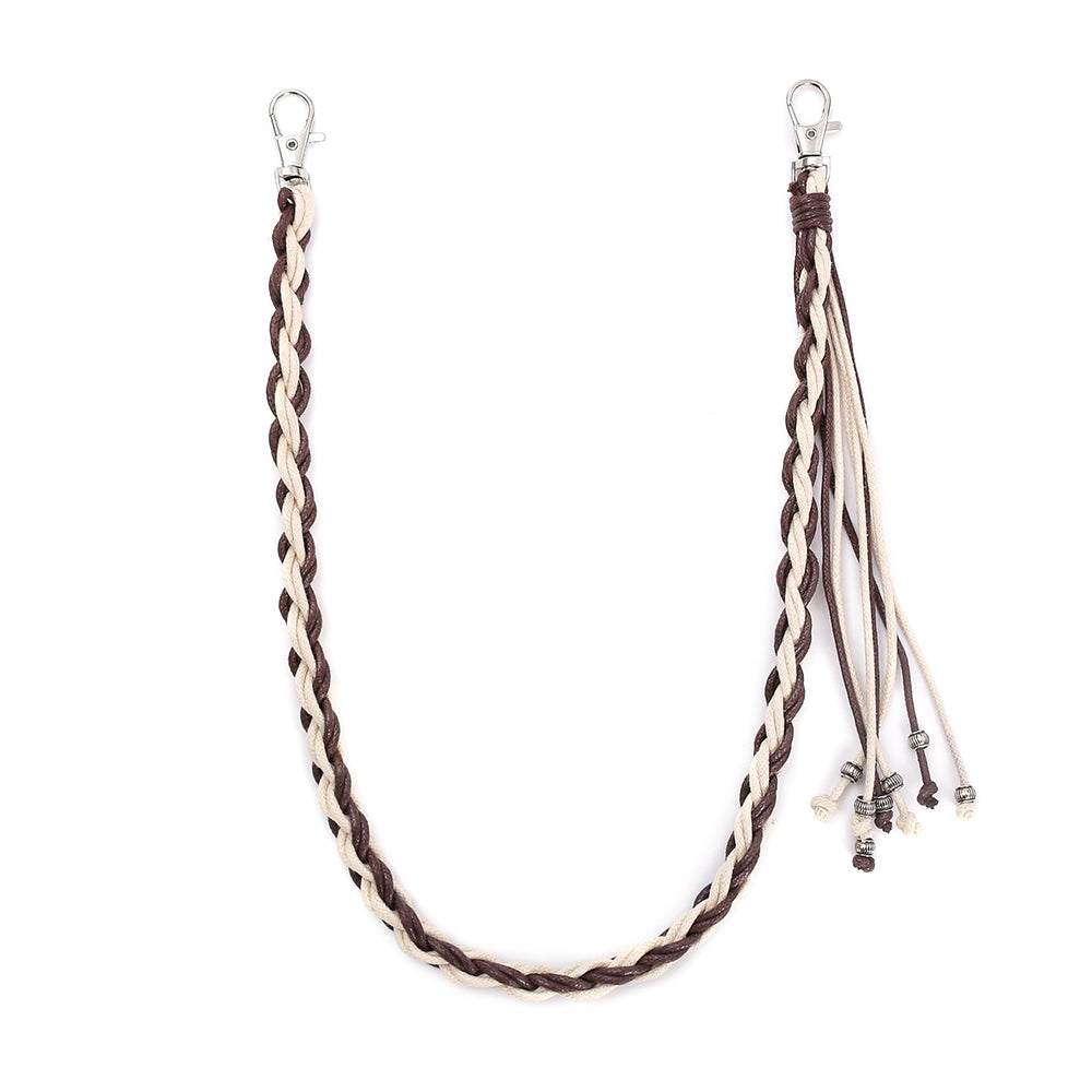 New Style Adult Waist Chain With Double Ring Buckle In Zinc Alloy Featuring Smooth Wax Line Material