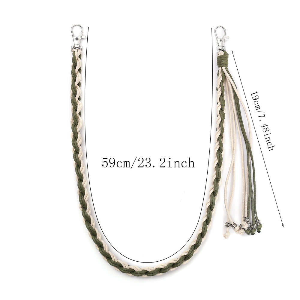 New Style Adult Waist Chain With Double Ring Buckle In Zinc Alloy Featuring Smooth Wax Line Material