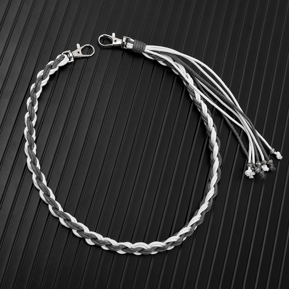 New Style Adult Waist Chain With Double Ring Buckle In Zinc Alloy Featuring Smooth Wax Line Material