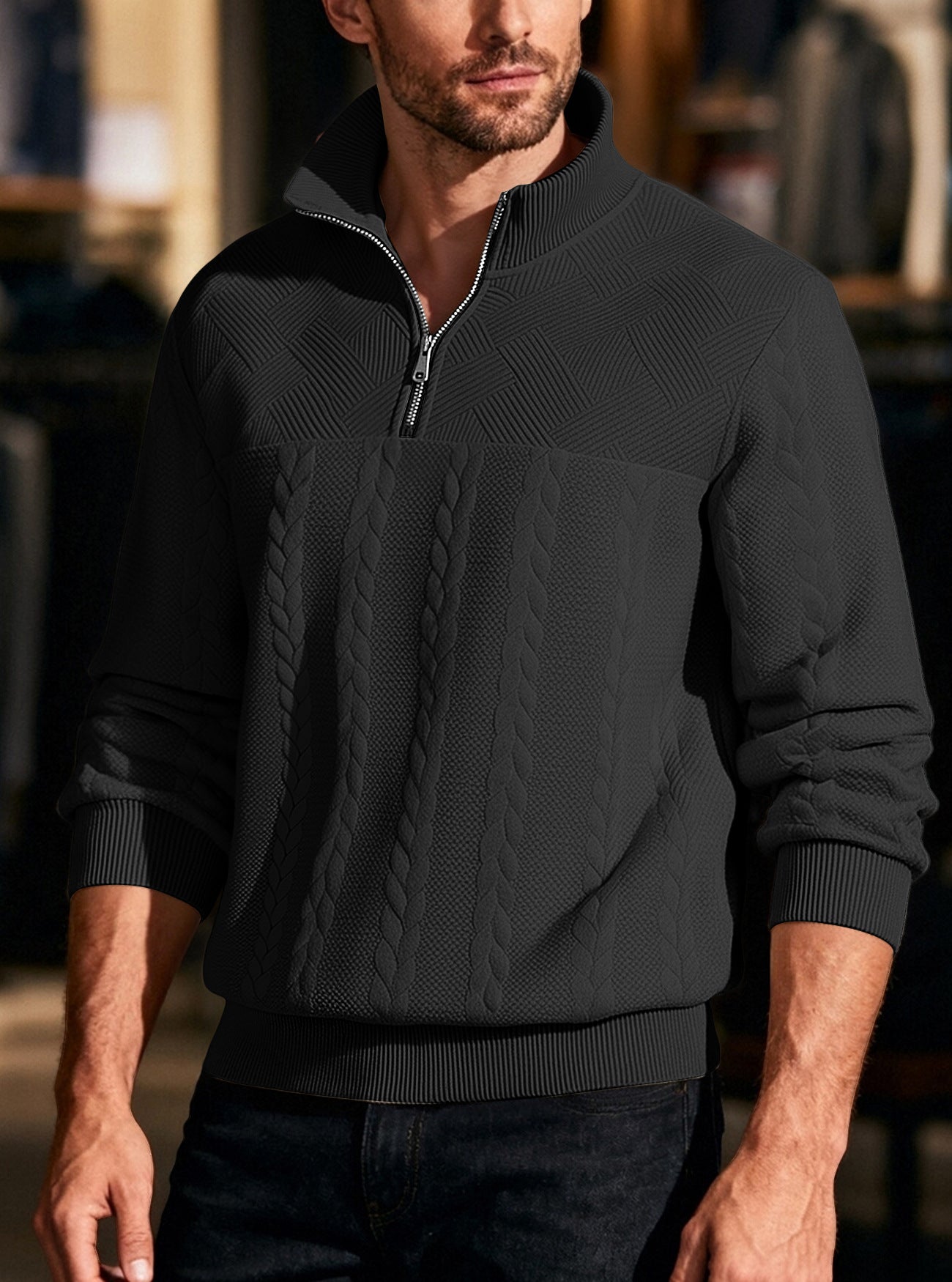 Men's Solid Color White Casual Hoodie With Long Sleeve In Polyester Fabric