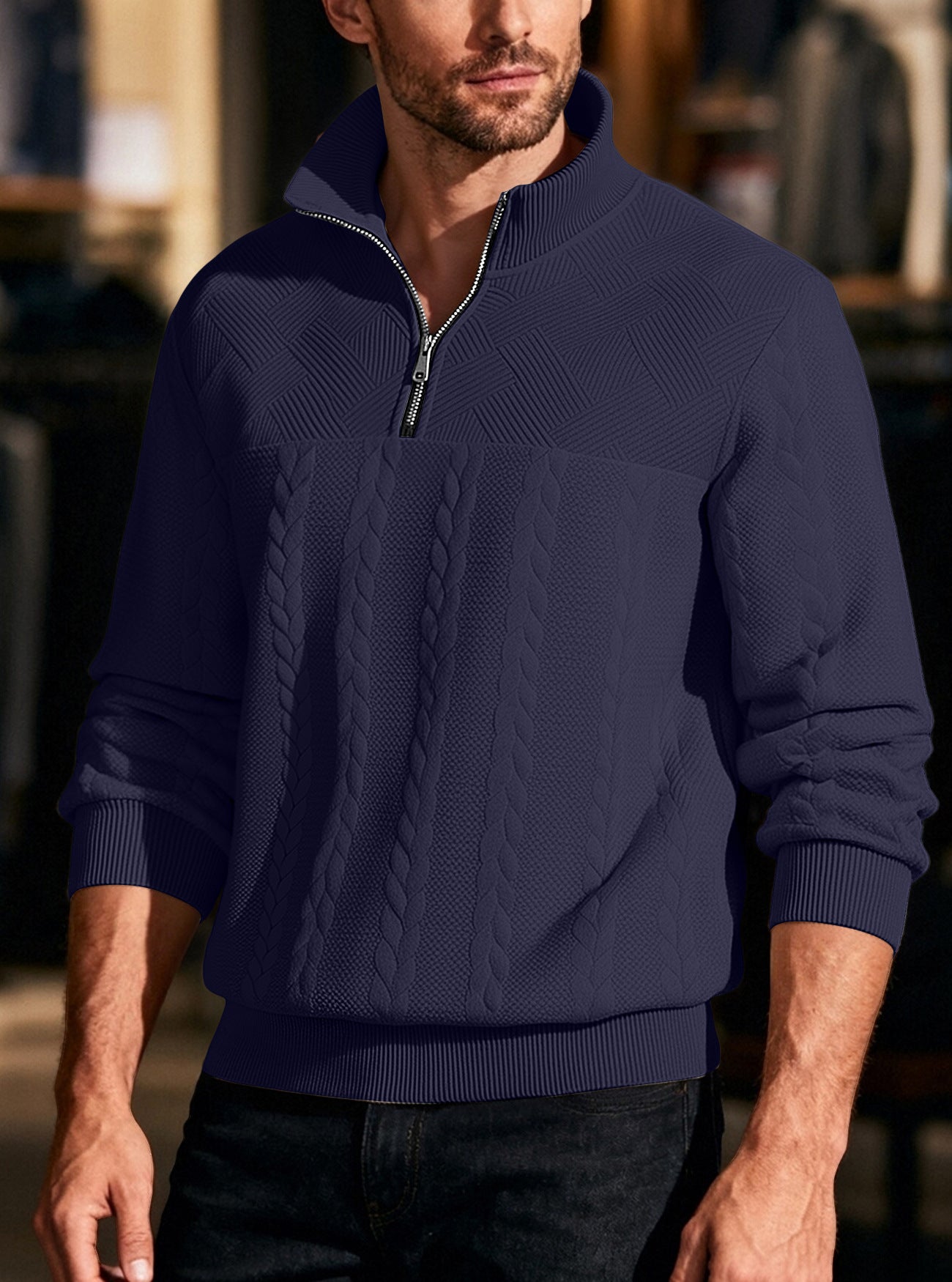 Men's Solid Color White Casual Hoodie With Long Sleeve In Polyester Fabric