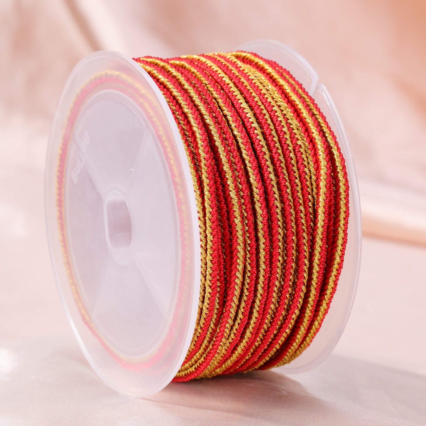 Red Nylon Braid Rope Featuring Wear-Resistant Synthesis Material, Handmade Style Accessory