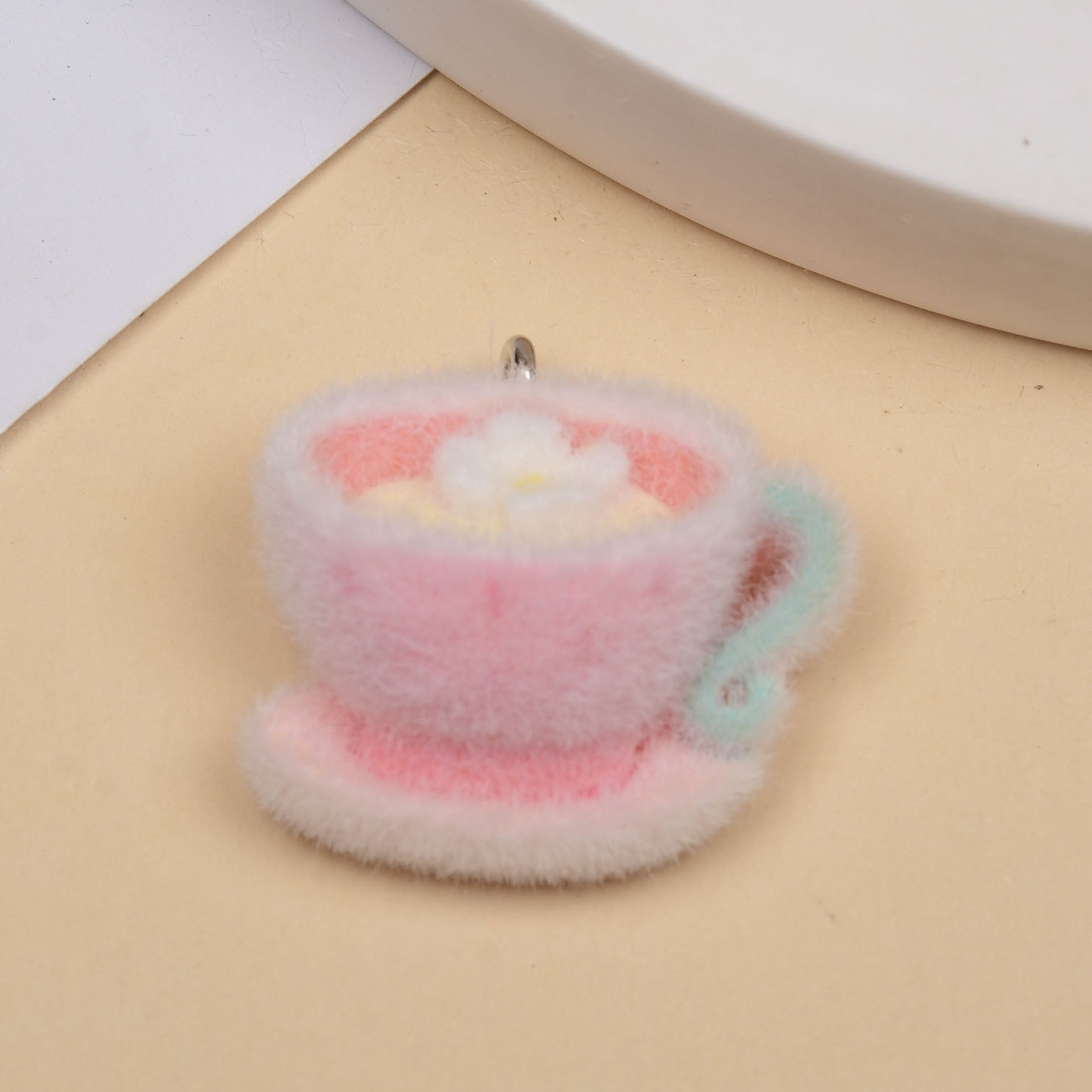 Cute Cake Pendant Featuring Flocking Craftsmanship, Jewelry Accessories In Colour