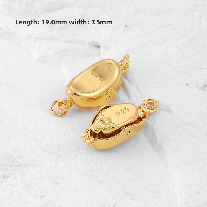 1 PCS Copper Cord End Cap With 18K Real Gold Plated Electroplated Finish In Gold For Jewelry Making