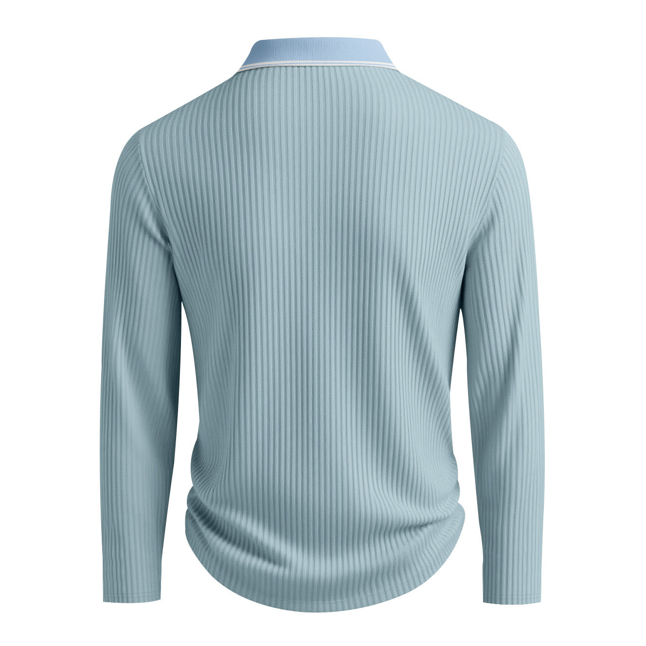 Men's Casual Stripe  With Long Sleeve In Dyed Black Polyester
