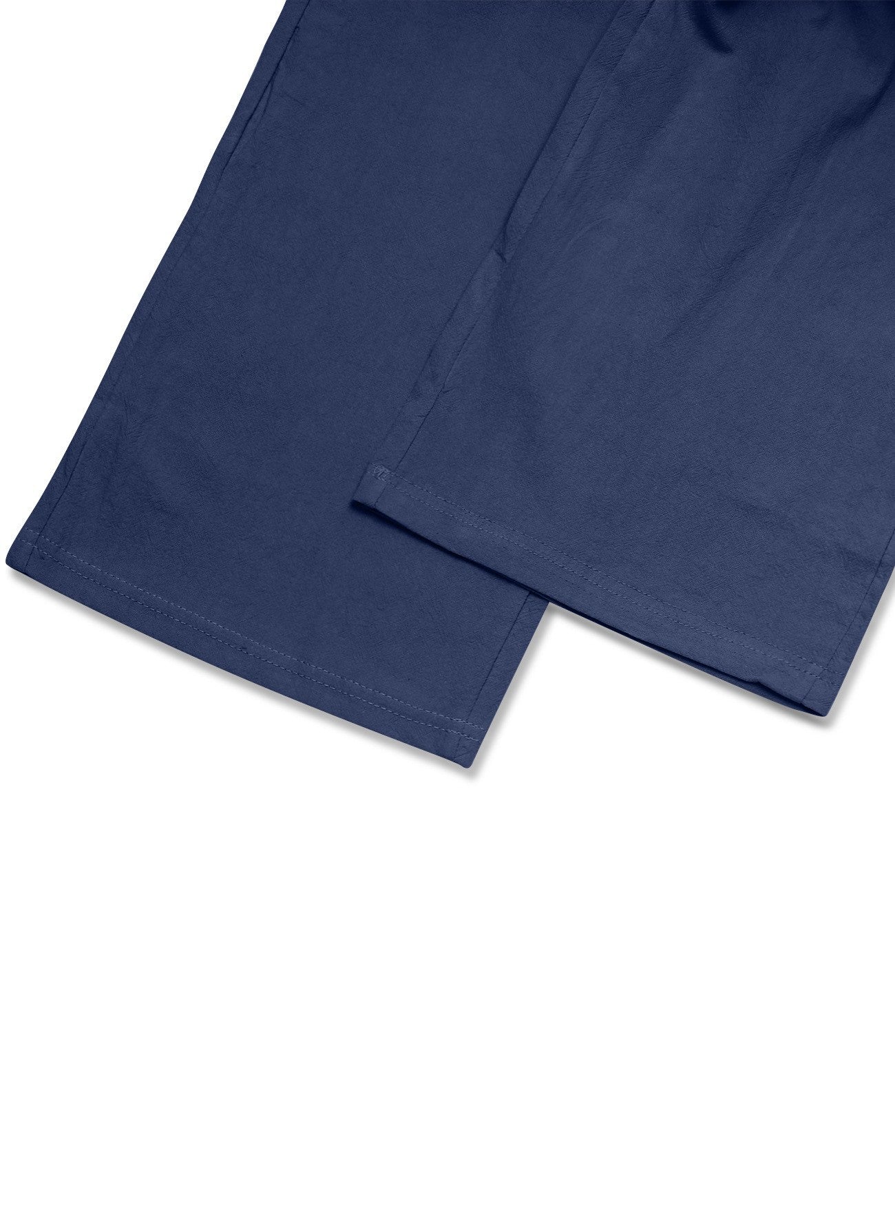 Men's Casual Solid Color Linen Straight Full Length Pants For Everyday Wear