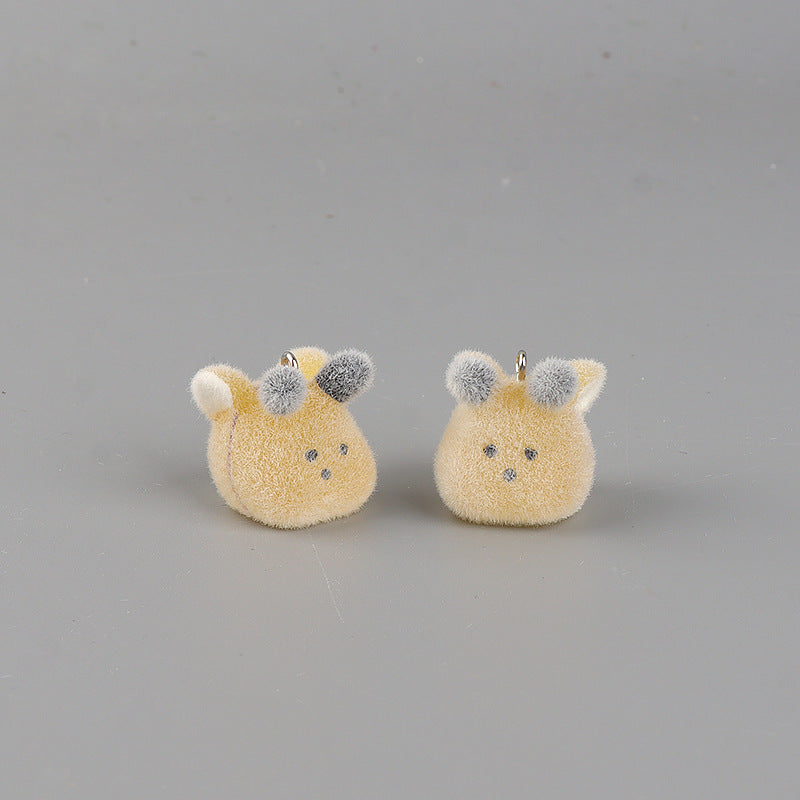 Original Design Bee Resin Pendant With Flocking Craft In Luminous Color Jewelry Accessories