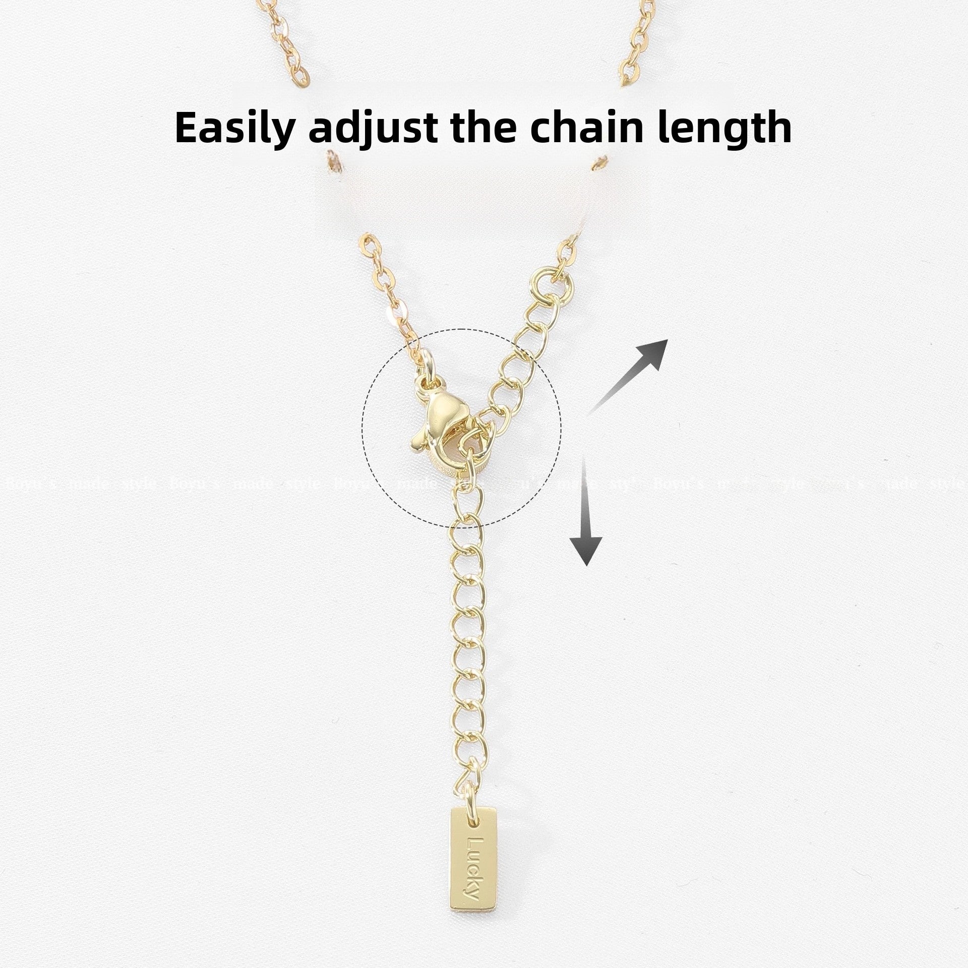 14k Gold Filled Extension Chain With Lobster Trigger Clasp Closure, Electroplated, Featuring Lines Pattern, 1 Piece