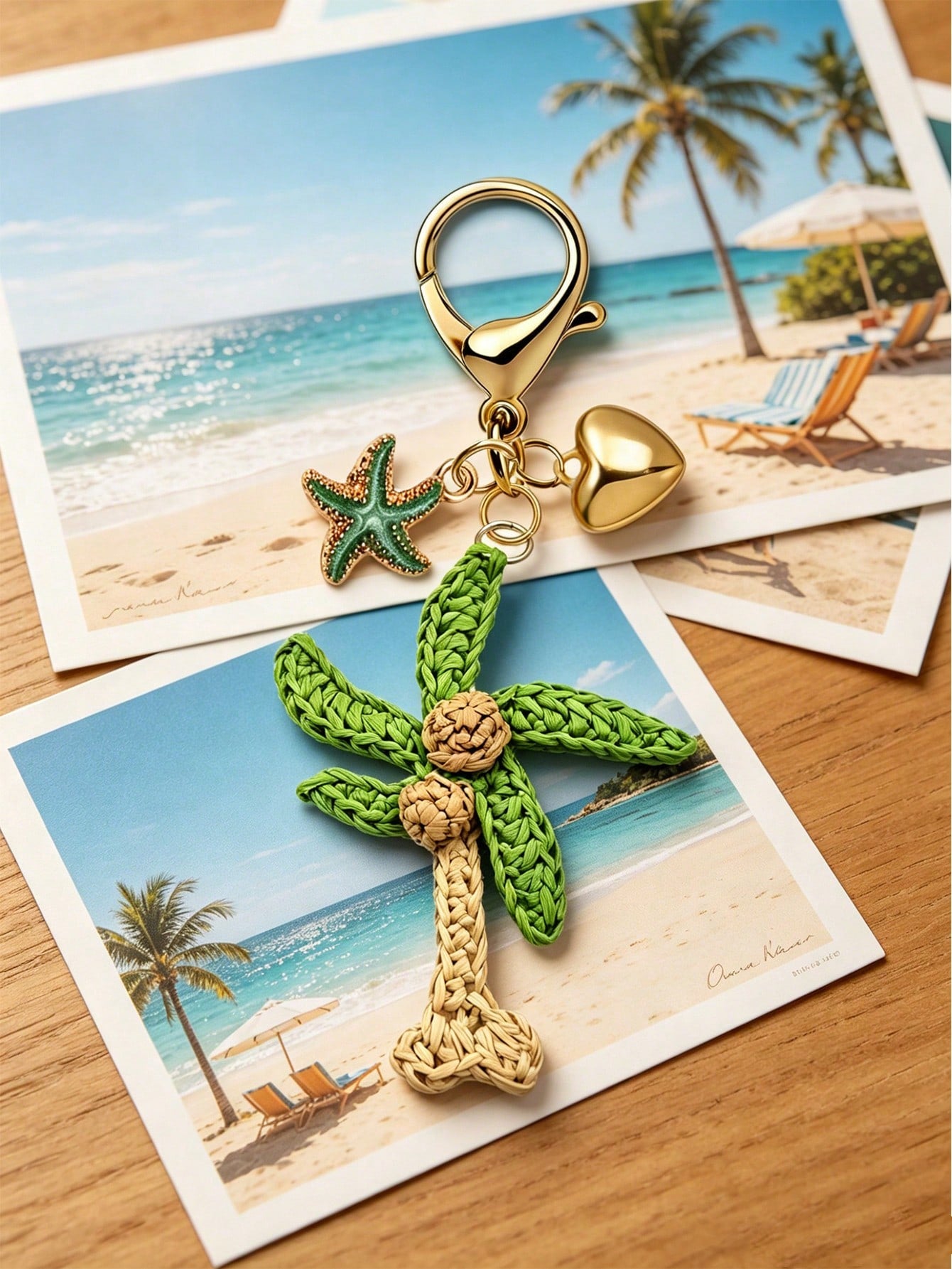 Beach Style Tree Bag Charm Made Of Durable Alloy, Perfect Bag Pendant Accessory